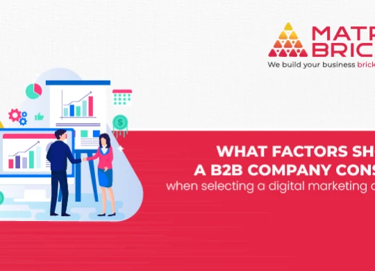 What factors should a B2B company consider when selecting a digital marketing agency?