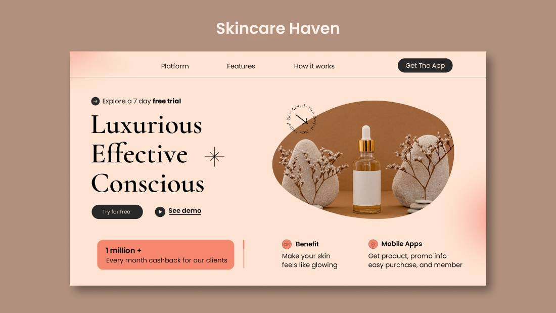 Make website skincare haven