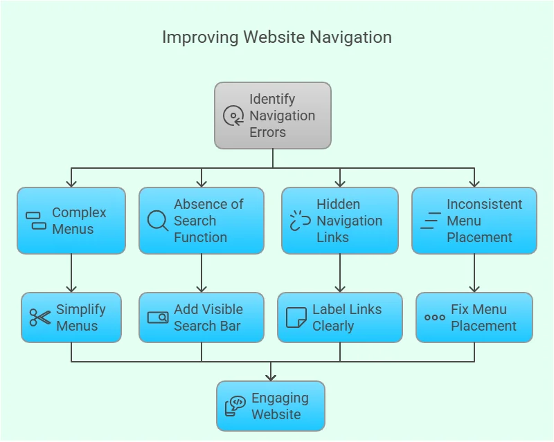 website navigation solution while website designing